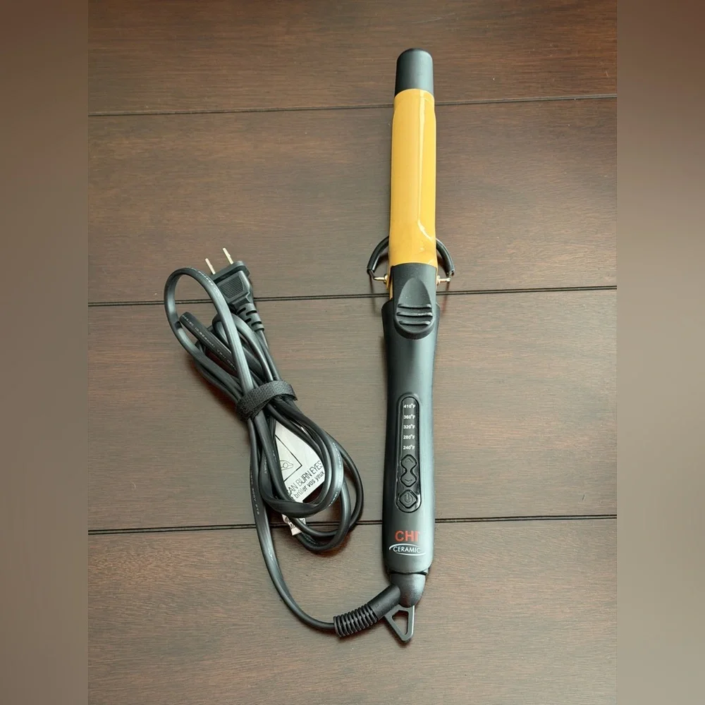 CHI Ceramic 1” Curling Iron - Gold and Black